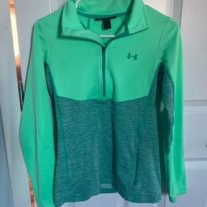 Mint green/green under armour zip up